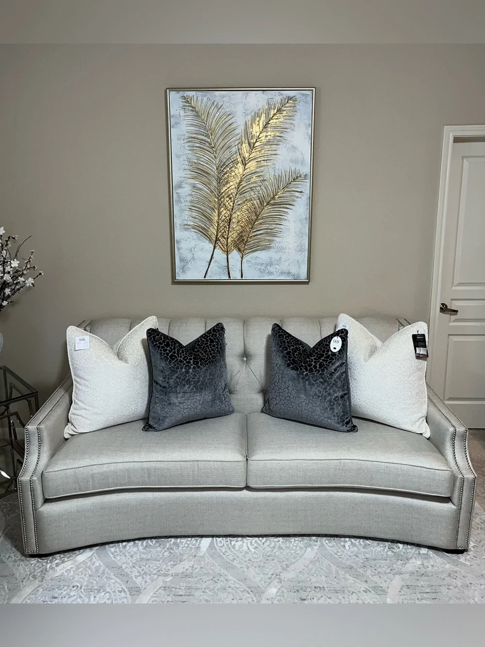 1-NWT CALLISTO HOME GRAPHITE LEOPARD DESIGN LUXURY DECORATIVE PILLOW (T06785F11)